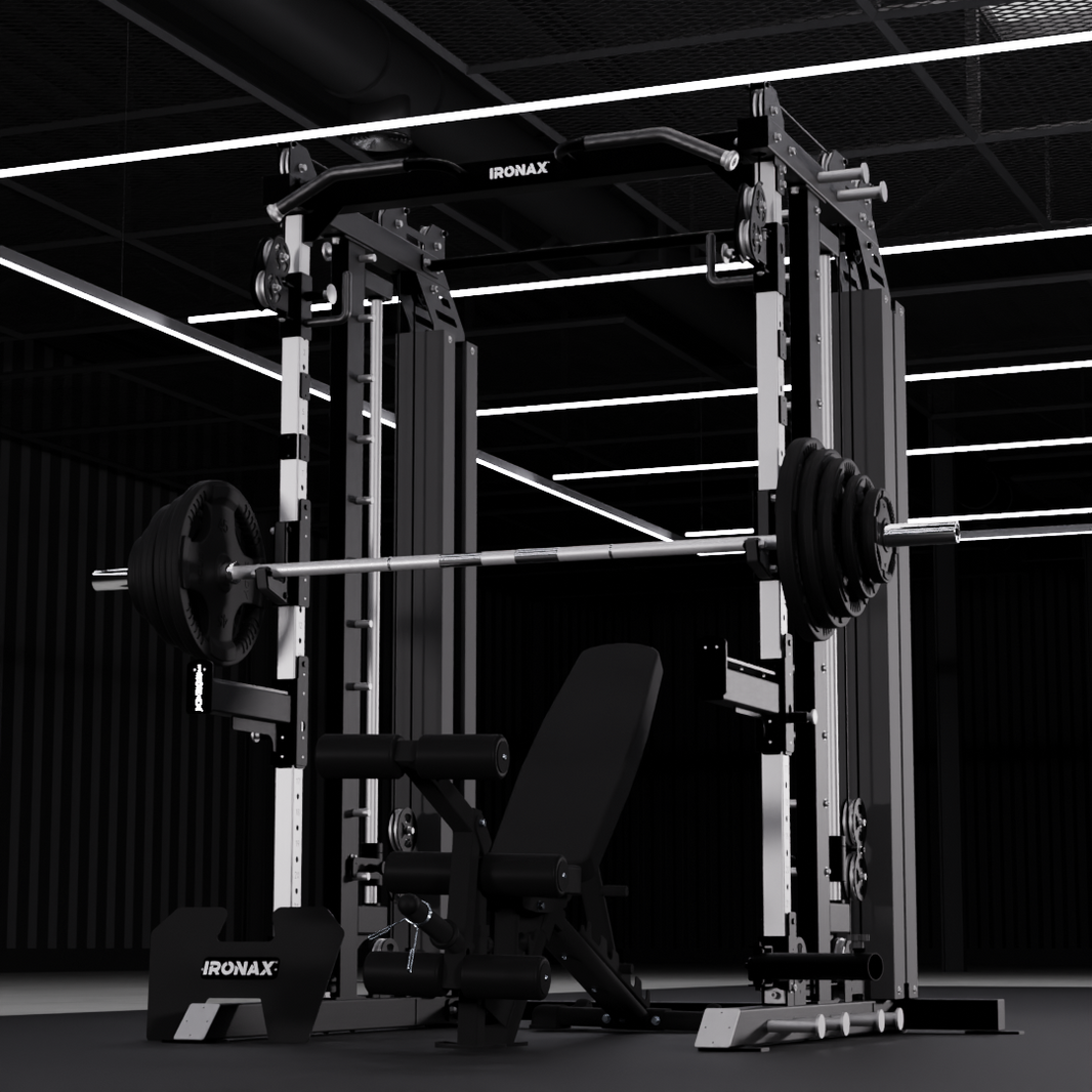IRONAX - All-In-One with Bench & Urethane Plates Combo ~