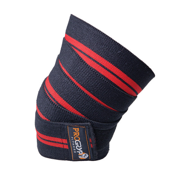 PRO-12 DELUXE VELCRO RED LINE KNEE WRAPS