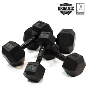 12lb Virgin Rubber Hex Dumbbell Low Odour SDVR-12