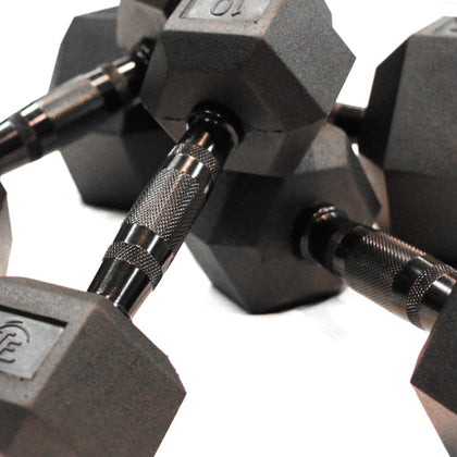 30lb Virgin Rubber Hex Dumbbell Low Odour SDVR-30