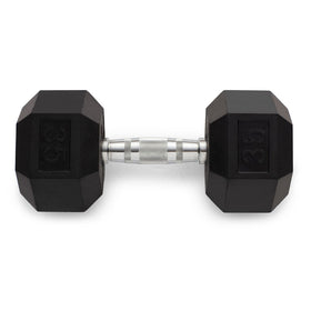 Weider, 35lb Rubber Hex Dumbbell, Single