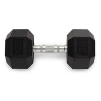 Weider, 35lb Rubber Hex Dumbbell, Single