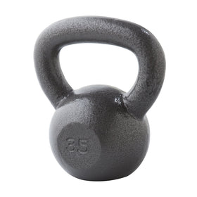 Weider, 35lb Cast Iron Hammertone Finish Kettlebell, Single