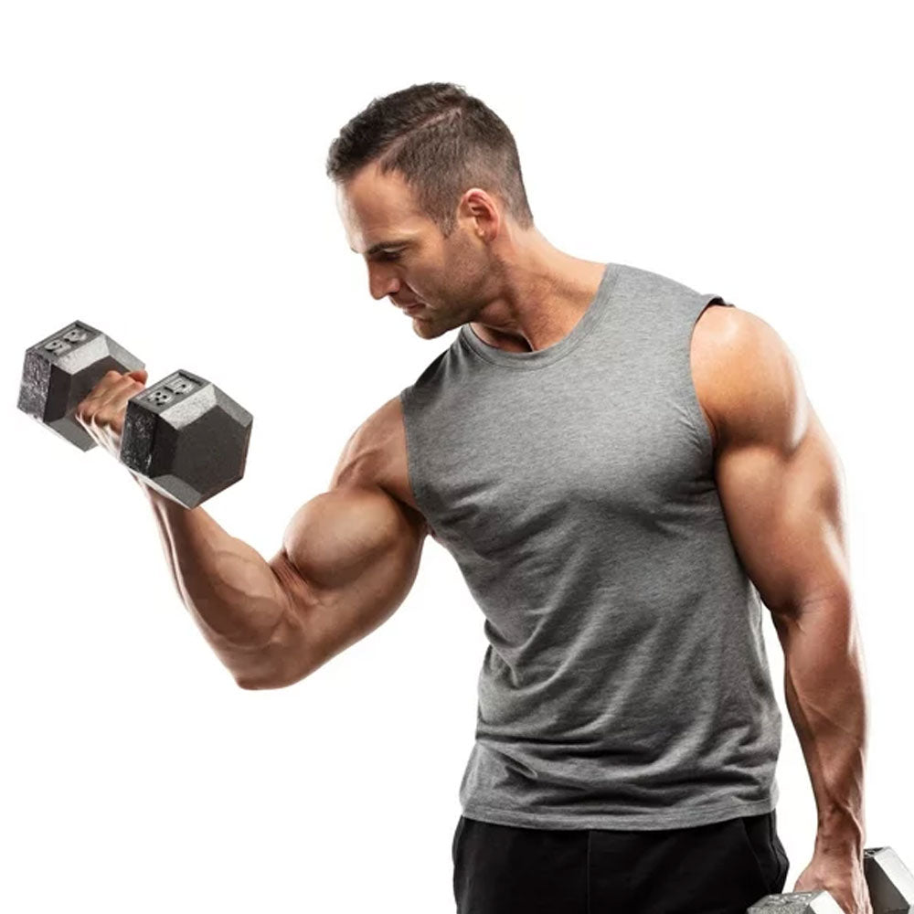 WEIDER 35 LB. CAST IRON HEX DUMBBELL WITH KNURLED GRIP - SOLD INDIVIDUALLY
