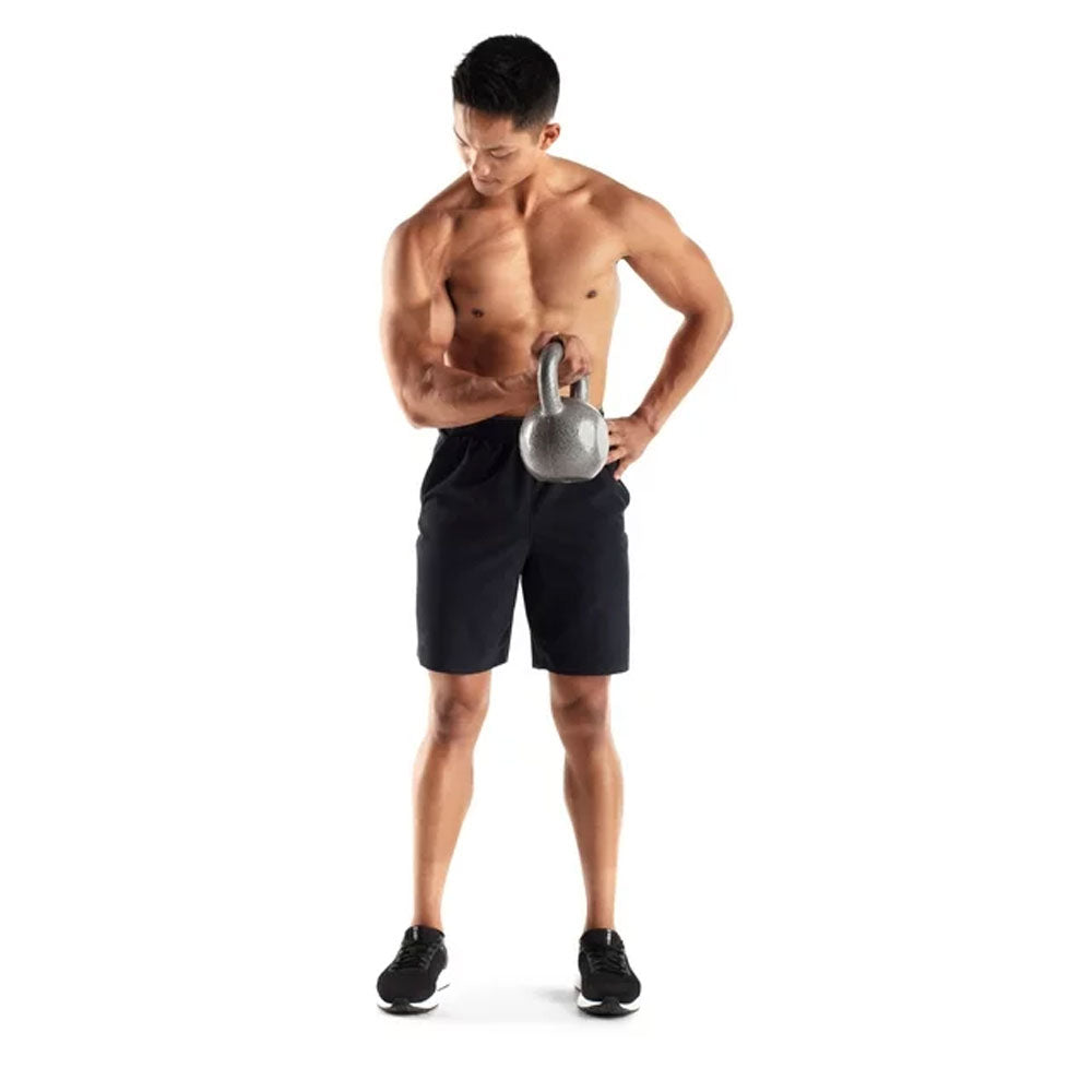 Weider, 35lb Cast Iron Hammertone Finish Kettlebell, Single