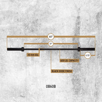 5 ft Olympic Bar Black