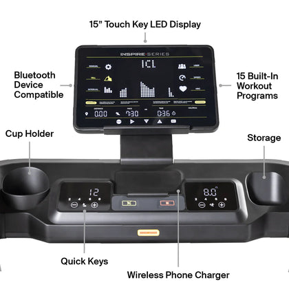 Inspire Series - T5 Treadmill with 15" LED Display