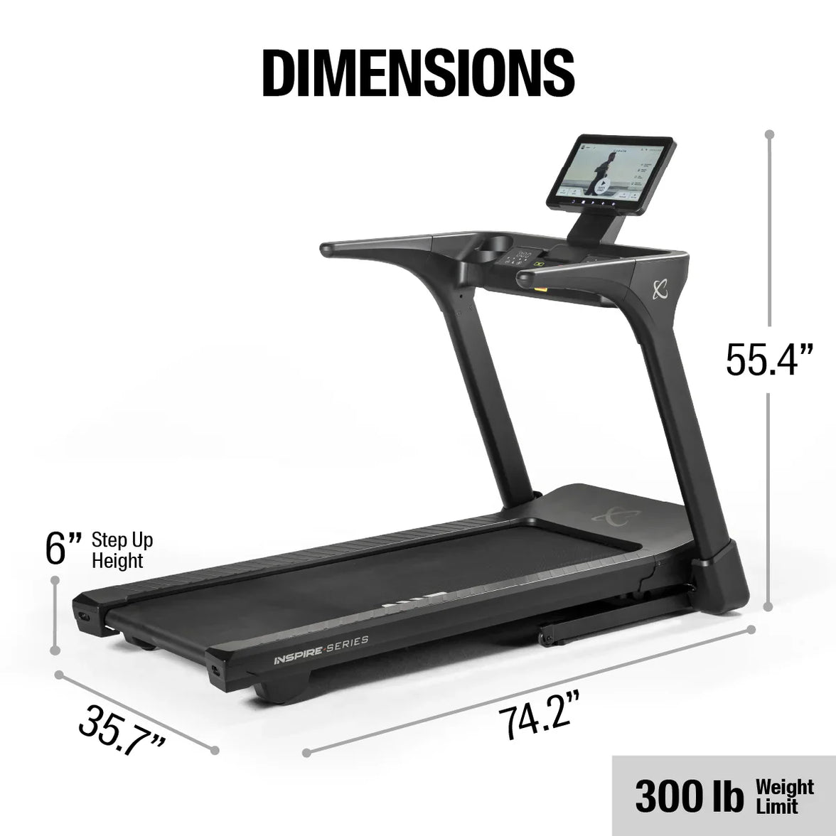 Inspire Series - T5S Treadmill with 15.6" Touchscreen