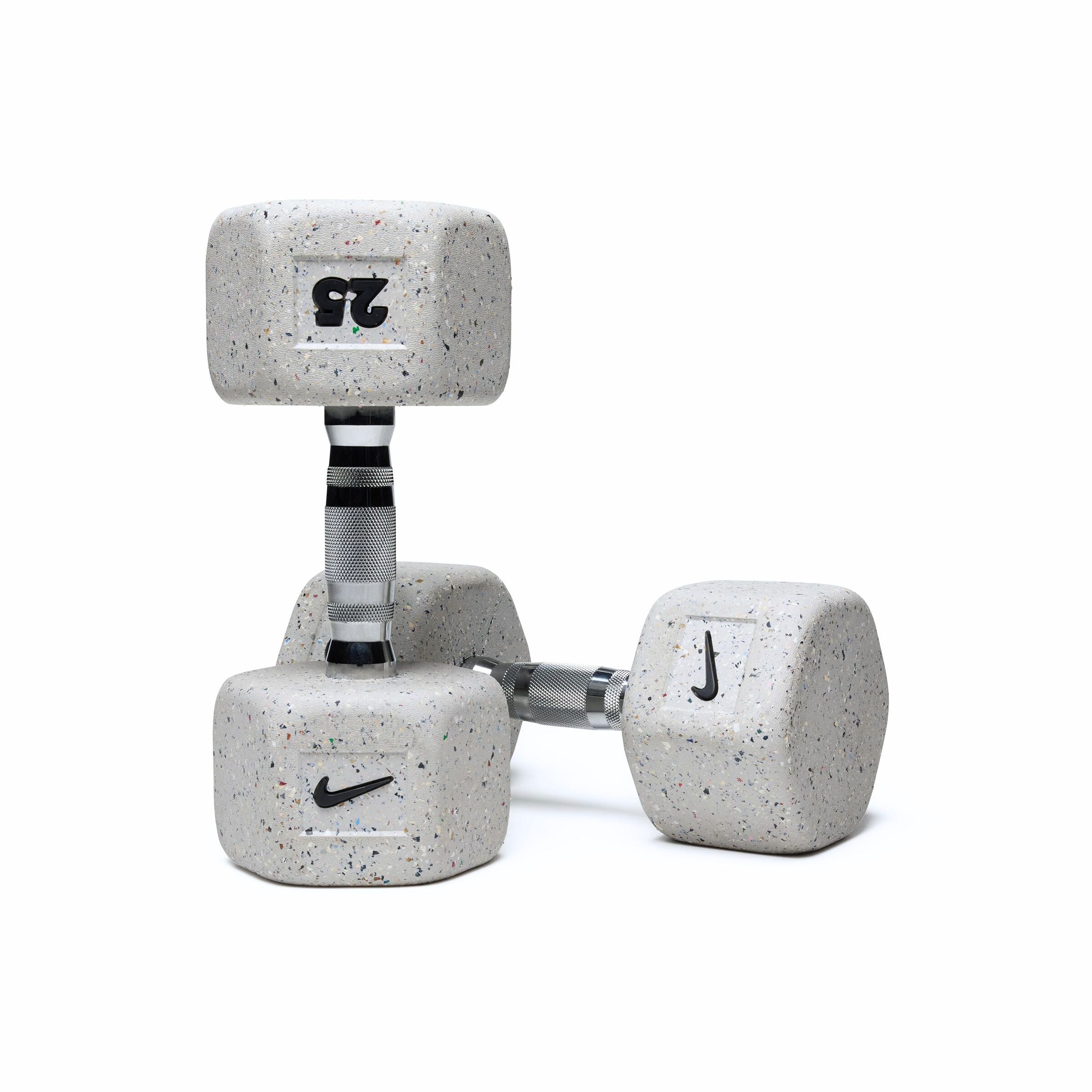Nike Wolf Grey Dumbbell & Kettlebell Set with Rack