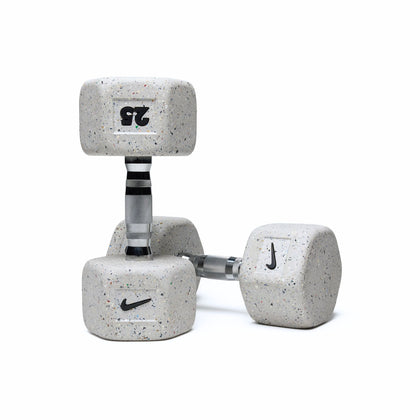 Nike Wolf Grey Dumbbell & Kettlebell Set with Rack