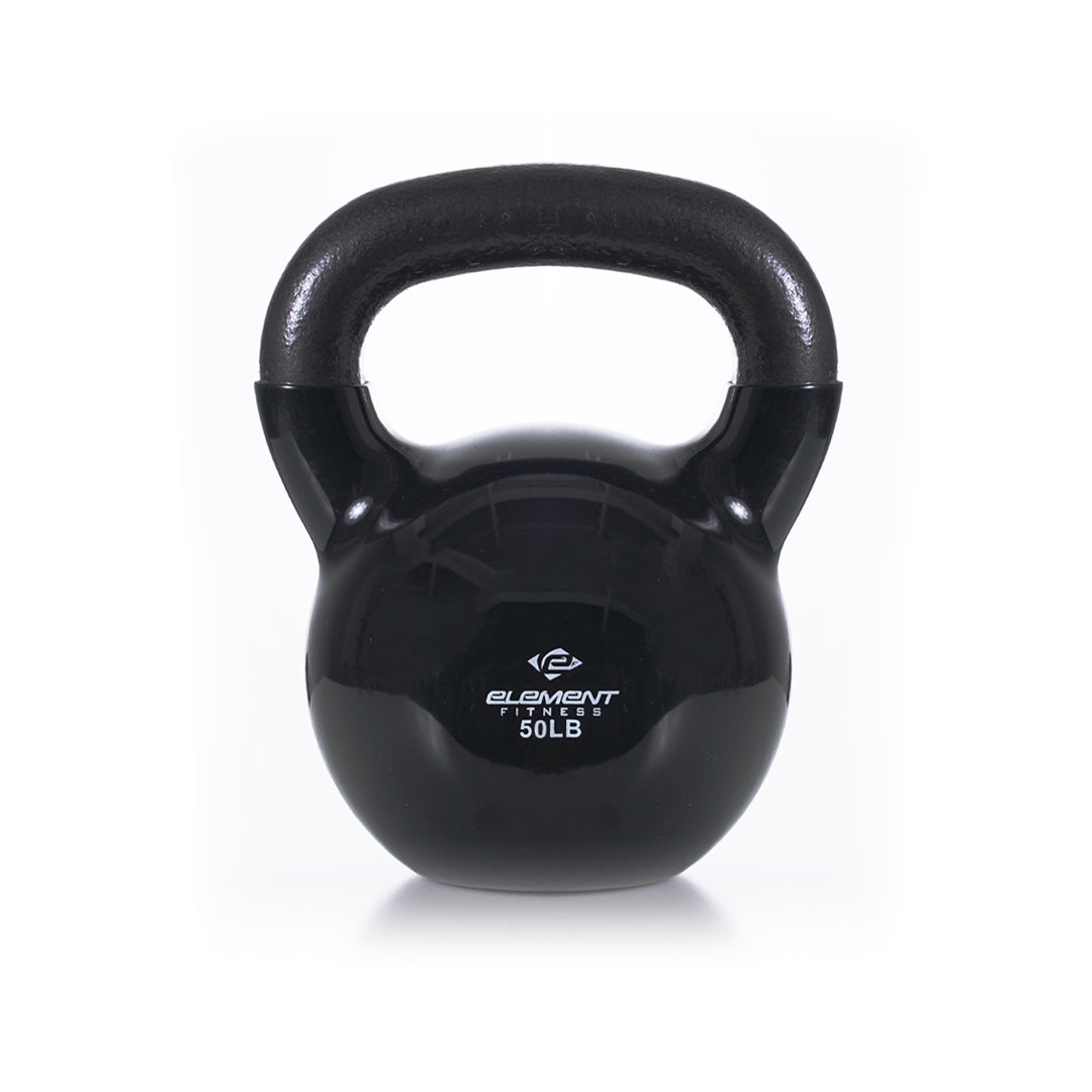 Vinyl Kettlebells 5lbs-75lbs | Black