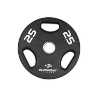 Element Fitness - 300lb Virgin Rubber Olympic Pro Plate Set with ECO Bar Kit