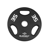 Element Fitness - 300lb Virgin Rubber Olympic Pro Plate Set with ECO Bar Kit