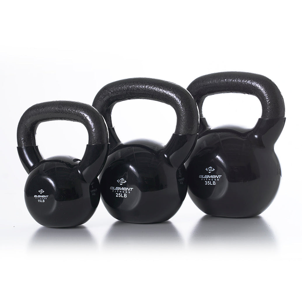 Vinyl Kettlebells 5lbs-75lbs | Black