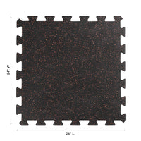 Interlocking Rubber Tile 24" x 24" x 7mm