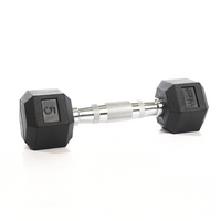 Mega Fitness - Rubber Hex Dumbbell 5lbs