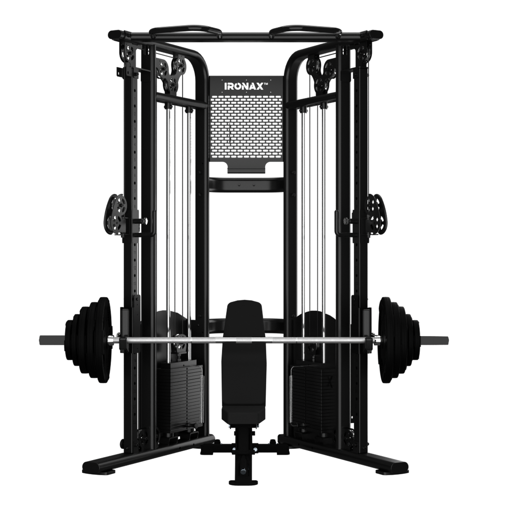 Ironax - XFT Functional Trainer/Half Rack Strength Combo