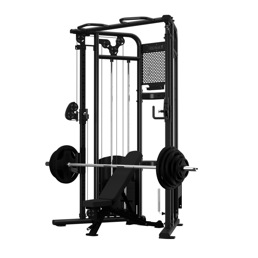 Ironax - XFT Functional Trainer/Half Rack Strength Combo