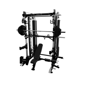 IRONAX - All-In-One with Bench & Olympic Plate Combo ~