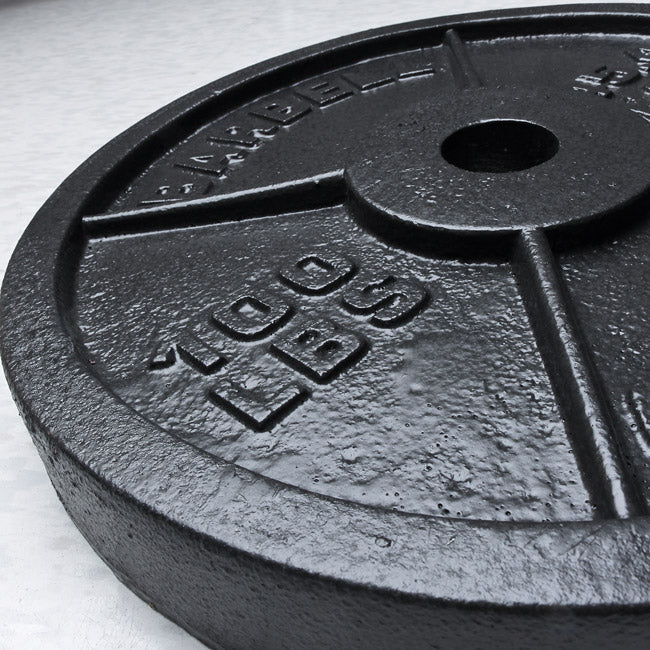 XM FITNESS 100lbs Cast Iron Olympic Weight Plate