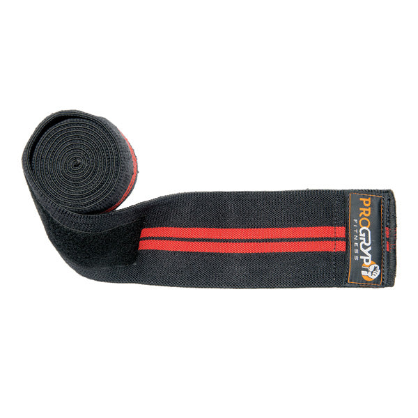 PRO-12 DELUXE VELCRO RED LINE KNEE WRAPS