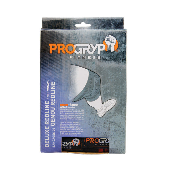 PRO-12 DELUXE VELCRO RED LINE KNEE WRAPS