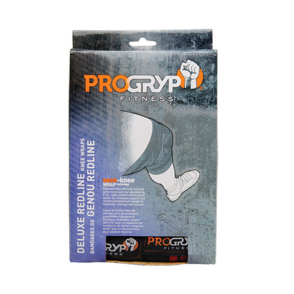 PRO-12 DELUXE VELCRO RED LINE KNEE WRAPS