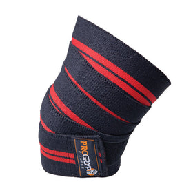 PRO-12 DELUXE VELCRO RED LINE KNEE WRAPS