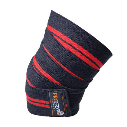 PRO-12 DELUXE VELCRO RED LINE KNEE WRAPS