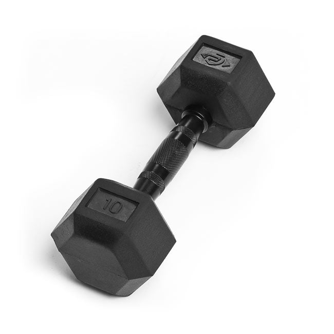 10lb Virgin Rubber Hex Dumbbell Low Odour SDVR-10