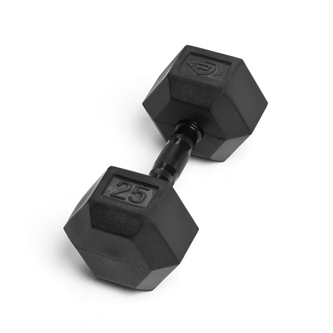25lb Virgin Rubber Hex Dumbbell Low Odour SDVR-25