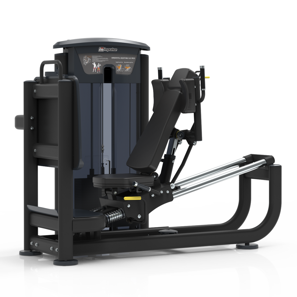 Element Fitness - 9539 Seated Leg Press/Hack Squat MERCURY BLACK 295lbs