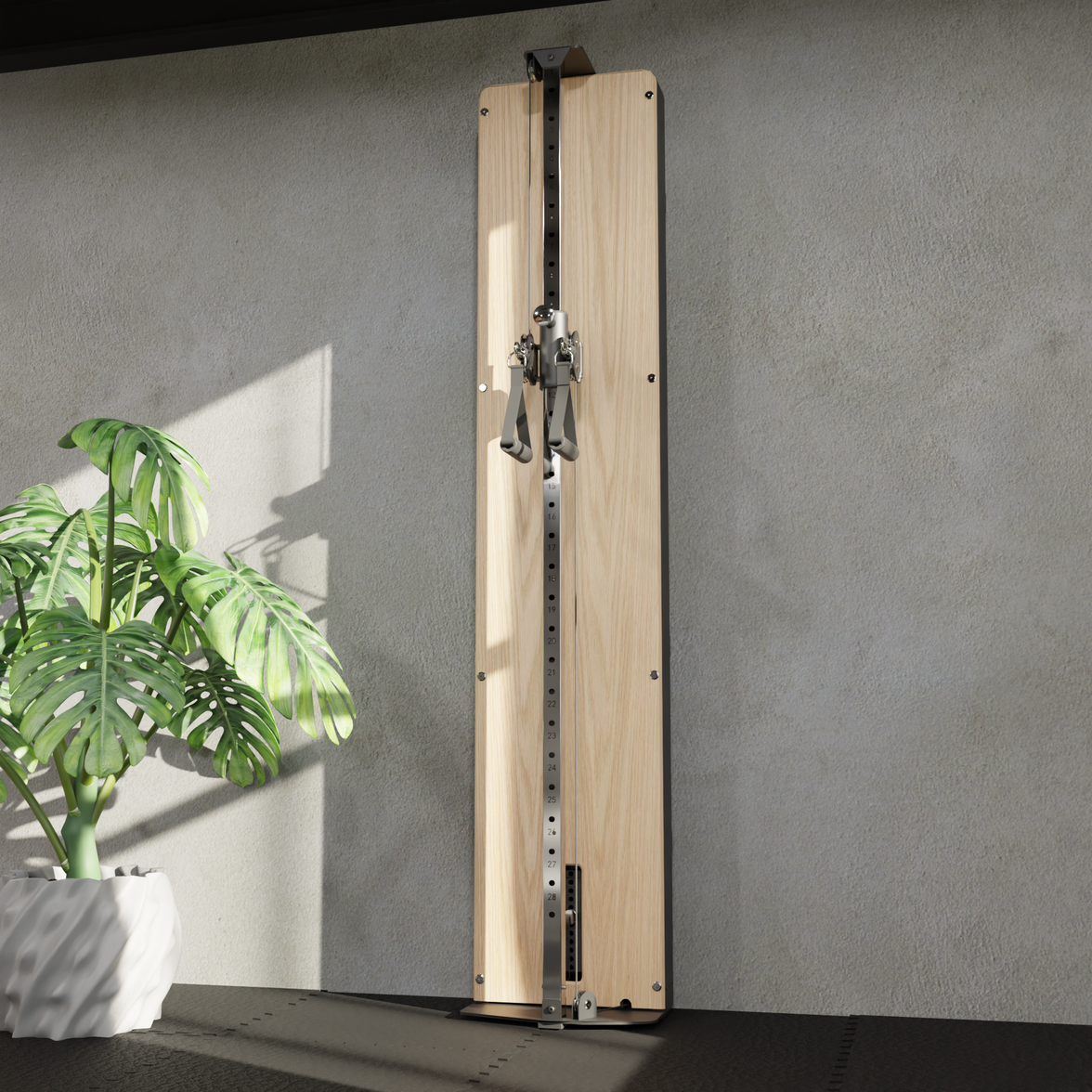 Flow 5 Light Oak - Free Standing Functional Trainer / Wall Mounted