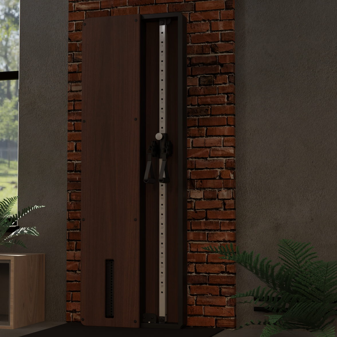 Flow 7 Walnut - Wall Mounted Functional Trainer