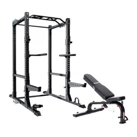 XM Fitness Omega Power Rack / XM FID Bench combo