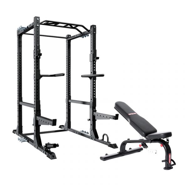 XM Fitness Omega Power Rack / XM FID Bench combo