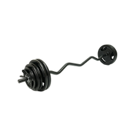 Mega Fitness - 1" Standard Steel Plate 75lbs Set with Curl Bar