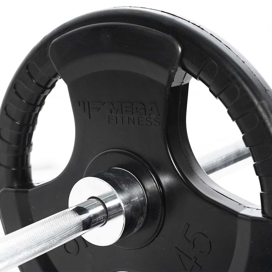 Mega Fitness - Rubber Olympic 300lbs Plate Set