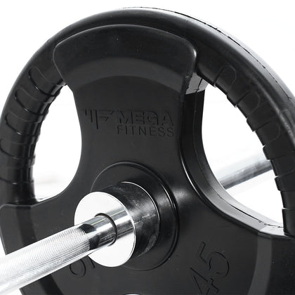 Mega Fitness - Rubber Olympic 300lbs Plate Set