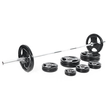 Mega Fitness - Rubber Olympic 300lbs Plate Set