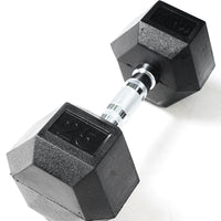 Mega Fitness - Rubber Hex Dumbbells Set 5-50lbs with Stand