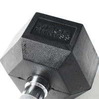 Mega Fitness - Rubber Hex Dumbbells Set 5-50lbs with Stand