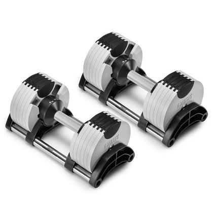 Nuobells - 5-50lb Adjustable Dumbbell Pair - Ash