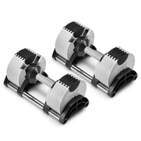 Nuobells - 5-50lb Adjustable Dumbbell Pair - Ash