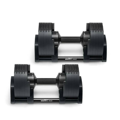 Nuobells - 5-50lb Adjustable Dumbbell Pair - Matte Black