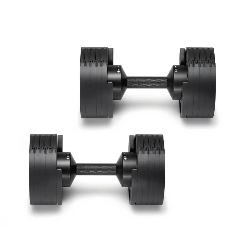 Nuobells - 5-50lb Adjustable Dumbbell Pair - Matte Black
