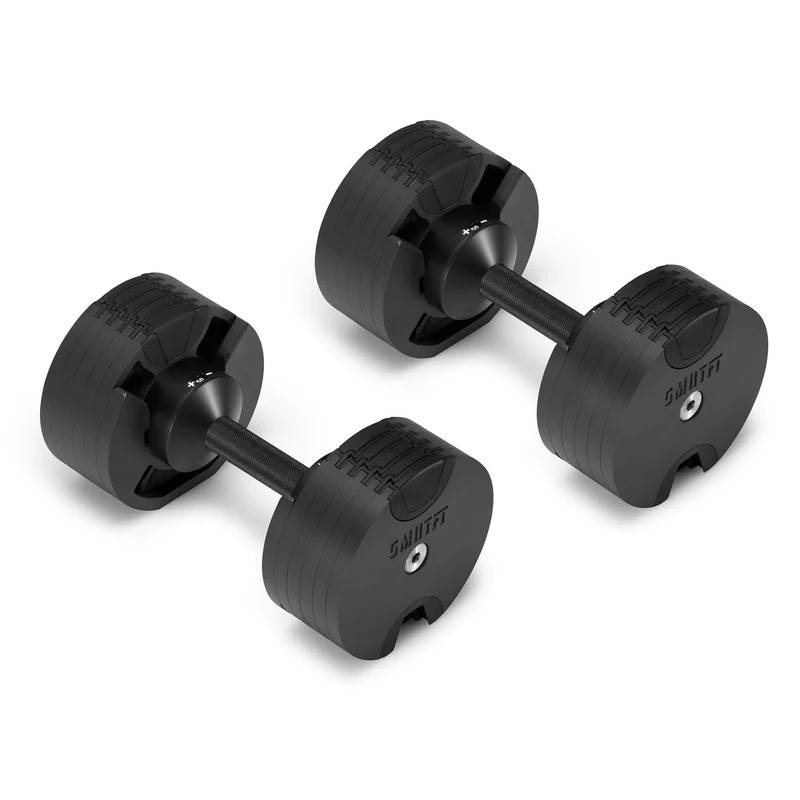 Nuobells - 5-50lb Adjustable Dumbbell Pair - Matte Black