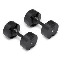Nuobells - 5-50lb Adjustable Dumbbell Pair - Matte Black