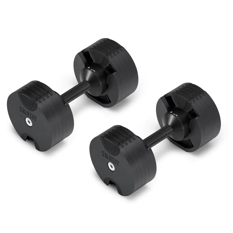 Nuobells - 5-50lb Adjustable Dumbbell Pair - Matte Black