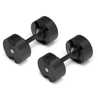 Nuobells - 5-50lb Adjustable Dumbbell Pair - Matte Black